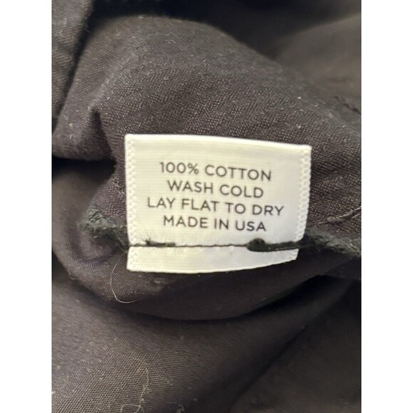 OCEAN+MAIN Black Straight Leg Pants Women Small/Med Drawstring Cotton Casual - Picture 6 of 11